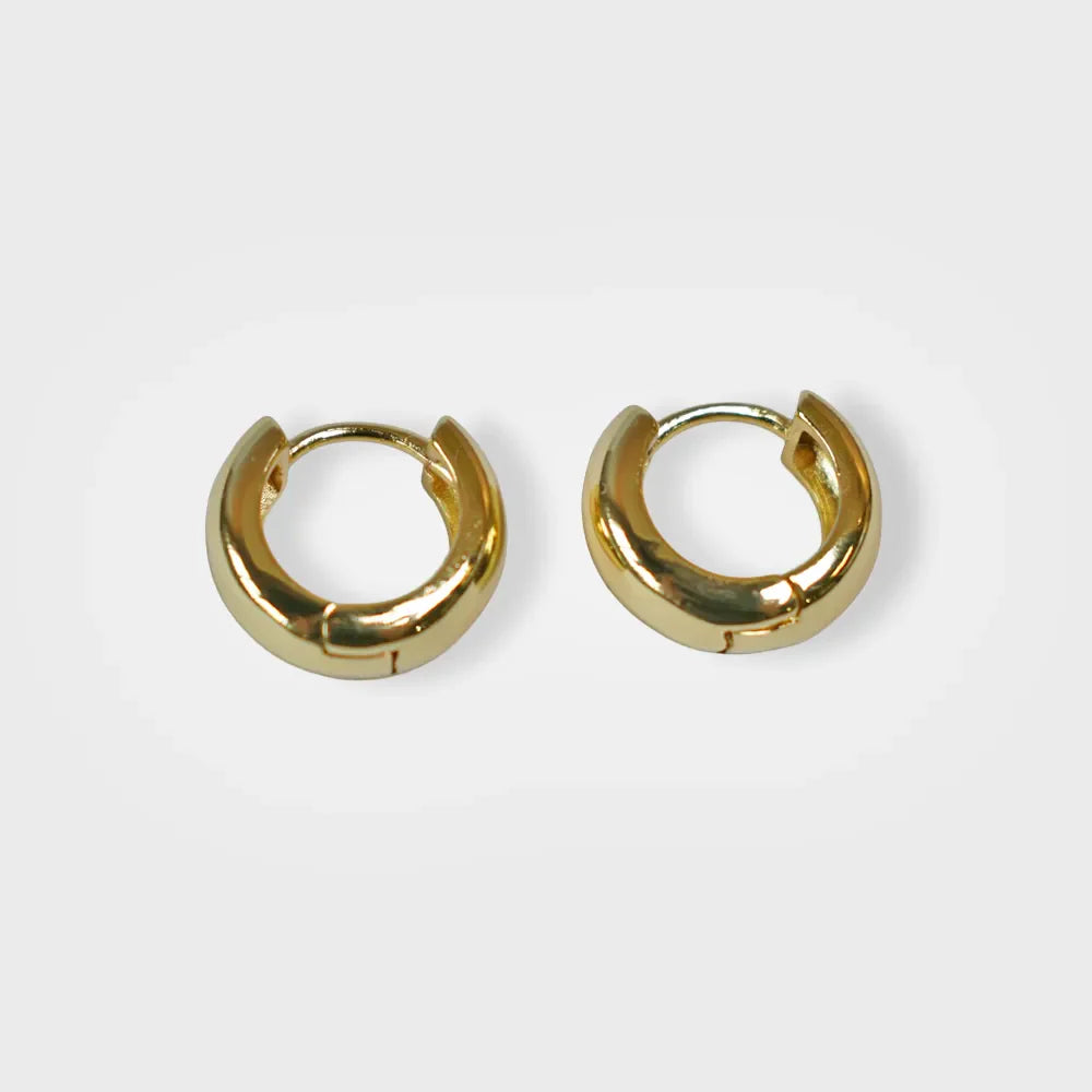Bold Hoop Earrings - Gold Plated Chunky Style