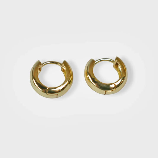 Bold Hoop Earrings - Gold Plated Chunky Style
