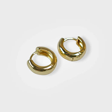 Bold Hoop Earrings - Gold Plated Chunky Style