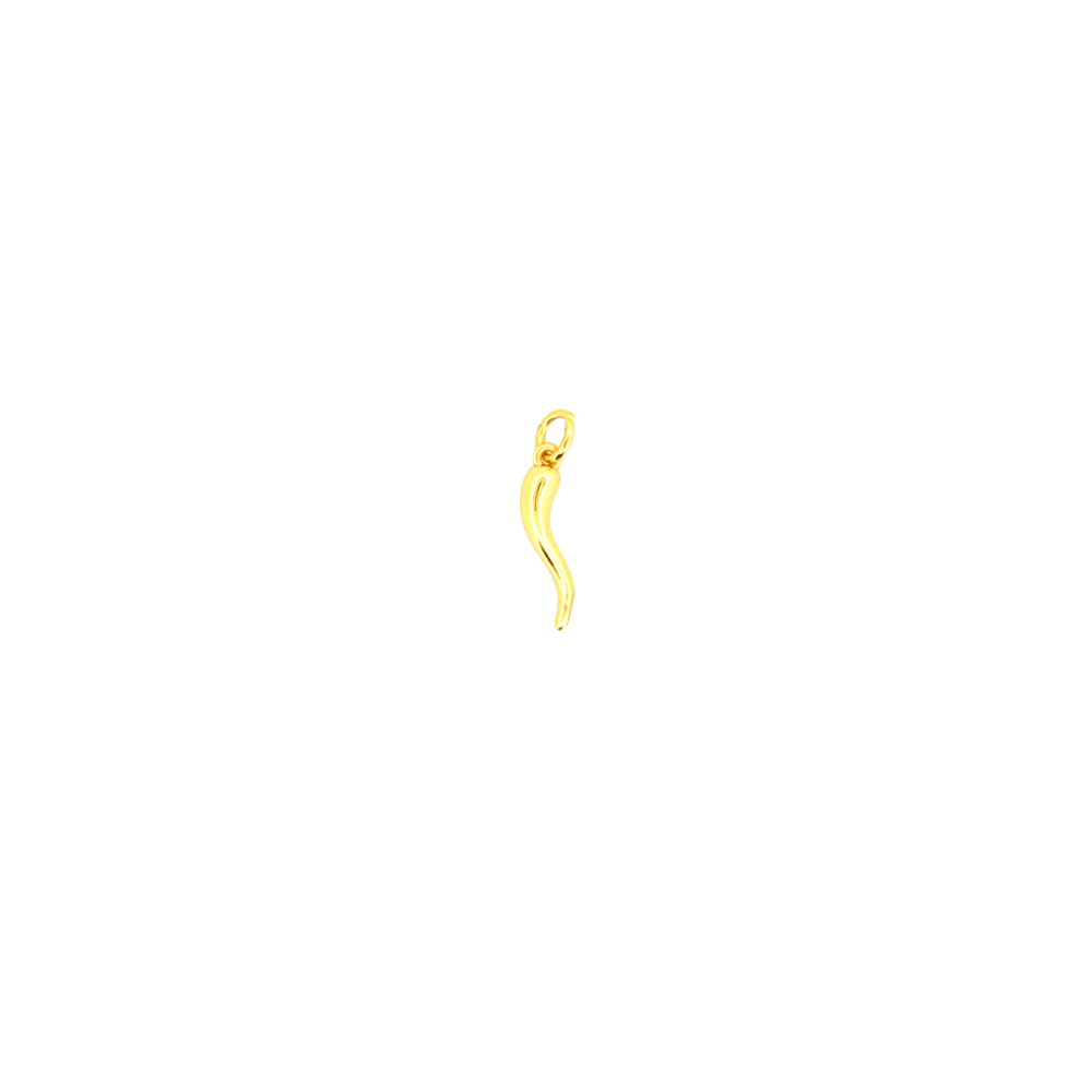 Gold Italian horn charm.