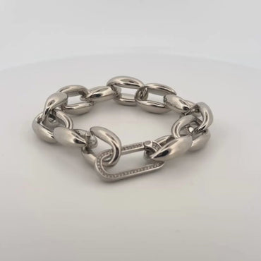 Chunky Silver Link Bracelet – Stainless Steel 316L