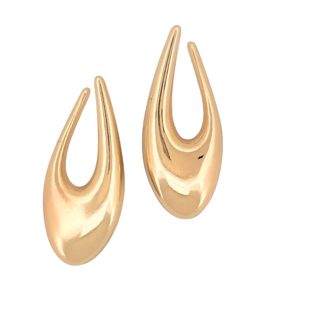 Statement Earrings – Sculptural Drop Design in Gold & Silver (2.5”)