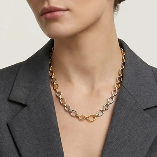 two-tone-chain-link-necklace-gold-silver-minimalist-julie-saldivia