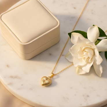 18K Gold Plated Heart Pendant Necklace