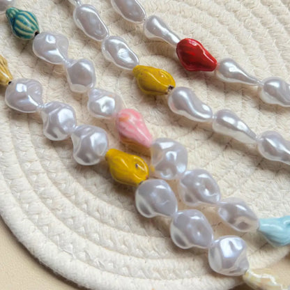 Baroque Pearl & Ceramic Bead Choker Necklace