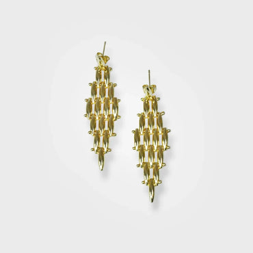 Bold Gold Chain Link Statement Earrings