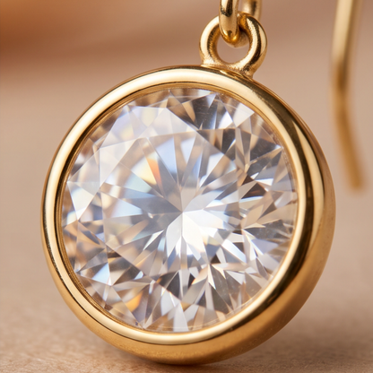 Clara Bezel Drop Earrings