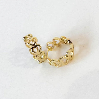 Heart Mini Hoop Gold Earrings