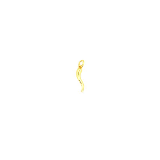 Gold Italian horn charm.