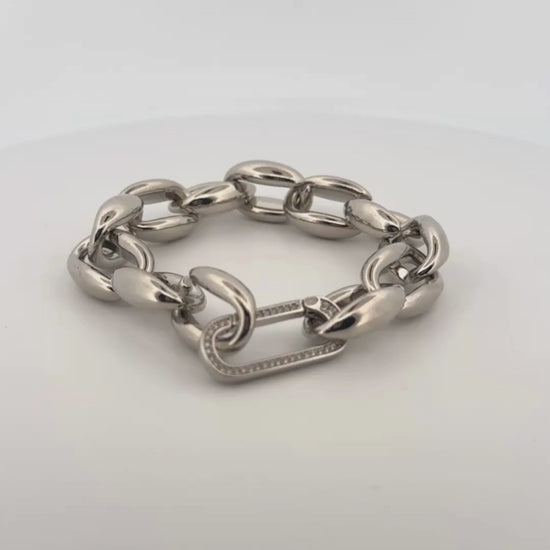 Chunky Silver Link Bracelet – Stainless Steel 316L