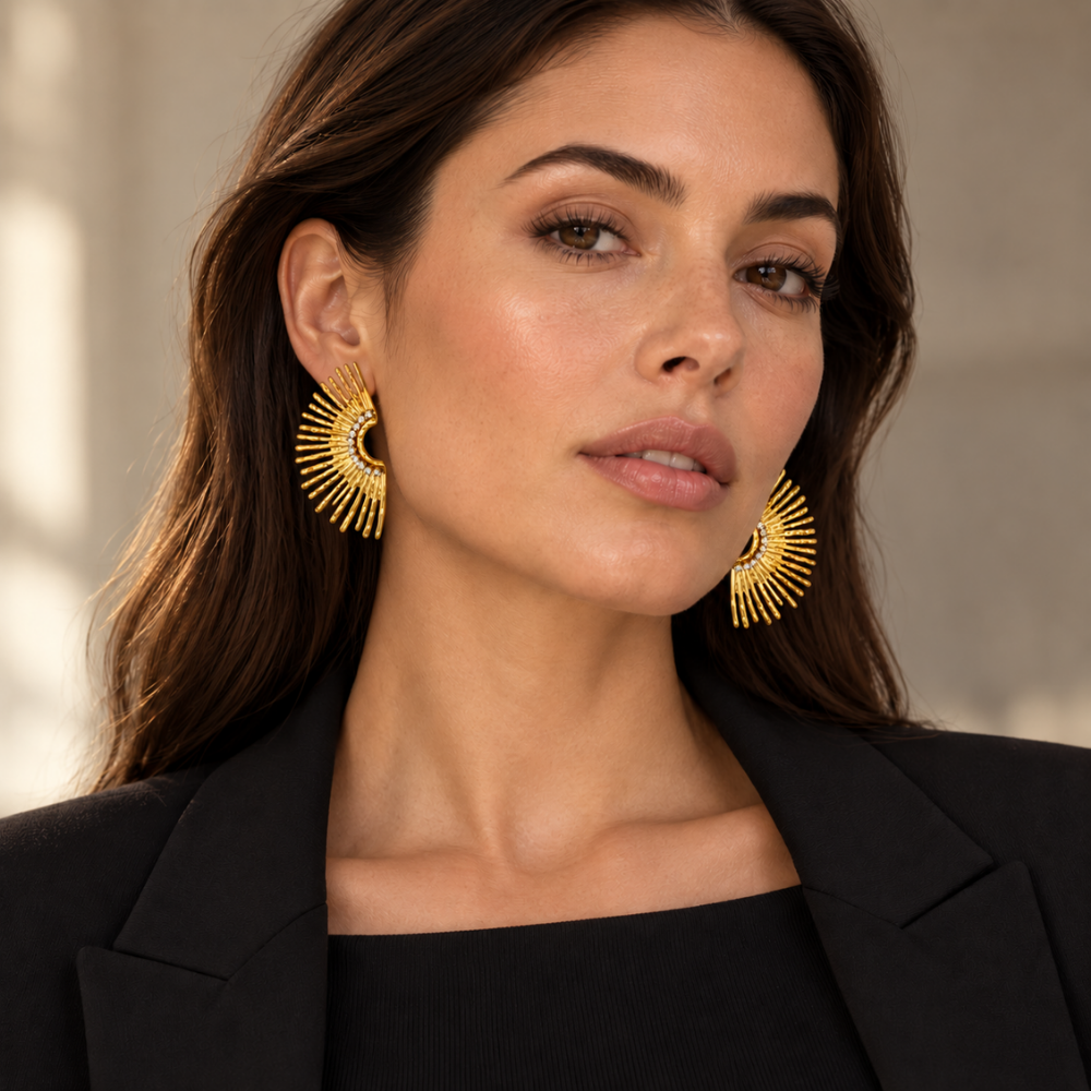 Radiant Arc Statement Earrings
