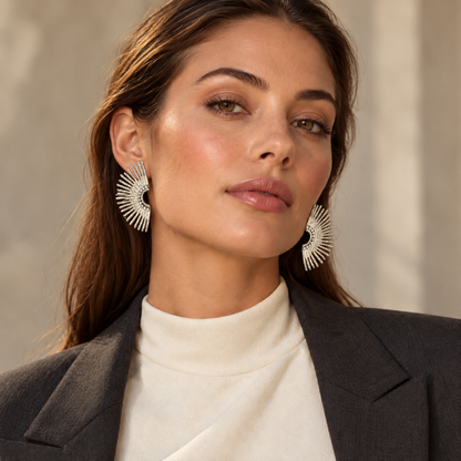 Radiant Arc Statement Earrings